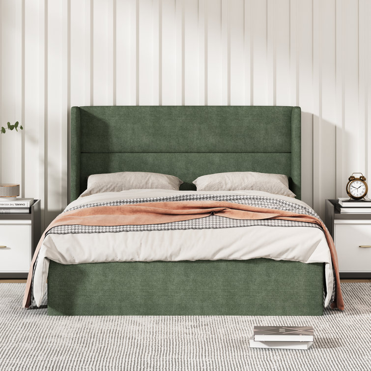 Annek Upholstered Wingback Storage Bed